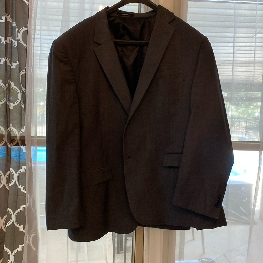 Awearness Kenneth Cole 52L Dark Gray pinstriped jacket